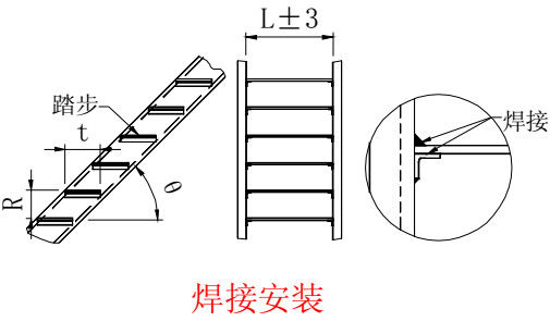 T2 dos passos de escada da grelha do aço em barra do rolamento do passo do OEM 30mm para a escada