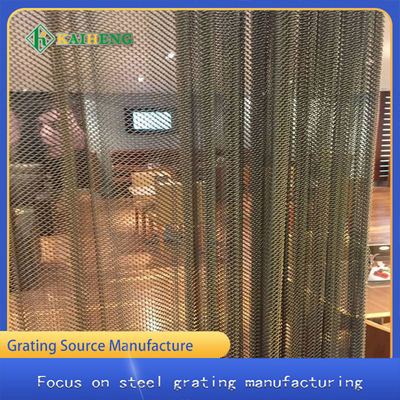 Fio decorativo Mesh Partition Aluminum Door Curtain do para-sol do metal
