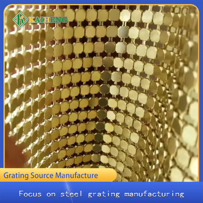 Fio decorativo Mesh Metal Aluminum Chain Curtain da prata do ouro