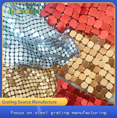 Fio decorativo Mesh Metal Aluminum Chain Curtain da prata do ouro
