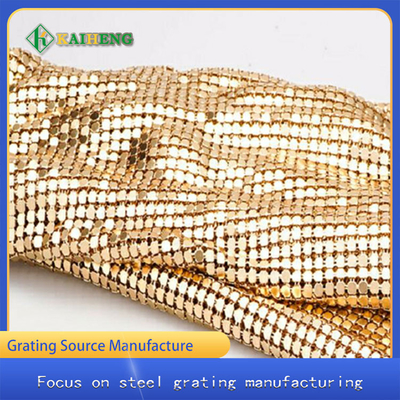 Fio decorativo Mesh Metal Aluminum Chain Curtain da prata do ouro